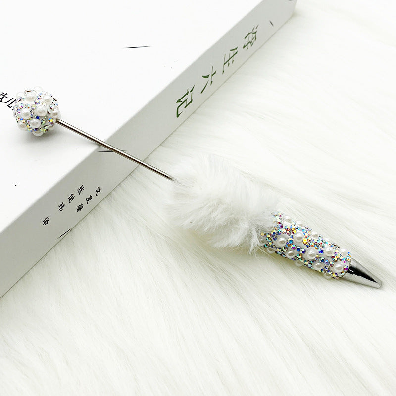 Wholesale wholesale beadable pens DIY pearl full diamond ball pen
